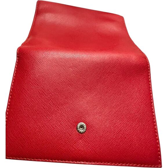 Furla red Saffiano leather trifold Babylon medium wallet - Picture 14 of 16